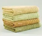 2 x Organic Cotton Elegance Bath Sheets Set 600GSM Natural Brown/Green Colours
