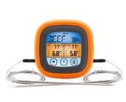 T01 Kitchen Food Thermometer Double Probe Electronic Digital Display Touch Button Color Screen Barbecue Barbecue Food Water Meter