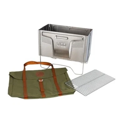 Flatpack Smokeless Firepit and Grill –Portable Firepit- Stainless Steel-