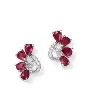 Bloomingdale's Fine Collection Precious Stone & Diamond Ear Climbers in 14K White Gold