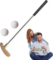 Miini Golf Putter - Zinc Alloy Club Head Golf Putters, Stainless Steel Shaft Putter | Portable TPR Grip Two Way Golf Club, Indoor Outdoor Practice Anti-Rust Golf Accessories for School Bedroom Home