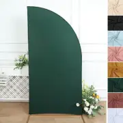 7x3 feet Matte Fitted Spandex Half Moon Wedding Arch Backdrop STAND COVER Party