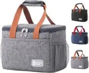 Insulated Lunch Bag for Women Men, Reusable Lunch Box Bag, Lunch Box Cooler Bag