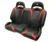 Pro Armor LE Suspension Rear Bench Seat Black Red Polaris RZR XP 4 1000 Turbo