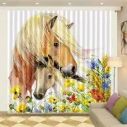 Beautiful Mane Horse 3D Curtain Blockout Photo Printing Curtains Drape Fabric