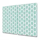 Glass Induction Ceramic Hob Cover Geometric grey and white design 2x30x52