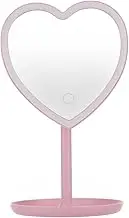 Generico 1 Pink LED Heart Mirror Glass Polystyrene Electronic Components New Pink