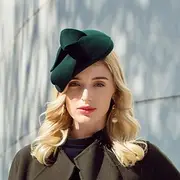 Fascinators Elegant Kentucky Derby Hat Wool Hats Classic Solid Color Melbourne Cup Headpiece For Women