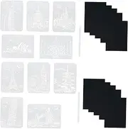 Scratch Drawing Paper Art Kit 2 Sets A4 Size Pet Cardboard Boys and Girls Scratch Painting Craft Develop Motor Skills Intelligence