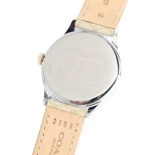 【COACH】經典滿版LOGO Ruby 時尚女用手錶32 mm(淺卡其色)