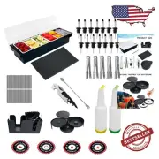 All-in-One Bartending Supplies: 28 Pcs Kit with Glass Rimmer & Garnish Tray