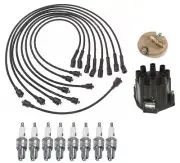 ACDelco Ignition Kit Distributor Rotor Cap Wire Spark Plugs For Chevrolet V8