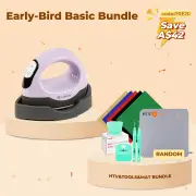 [Basic Bundle]LOKLiK Mini3 Heat Press+HTV&Tools Bundle(Multicolor HTV*5+Heat Press Mat+PTFE Teflon Sheet*3≥A＄38)
