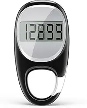 Simple Pedometer for Walking, Accurate Step Tracker with Carabiner, 3D Step Counter for Men Women Kids Seniors