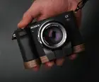 Ebony Walnut Wood Camera Grip Fr SONY Alpha A7C Handmade Handle Baseplate Holder