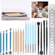 19Pcs Carving Modeling Clay Sculpting Tools Set Including Plastic Modeling Tools