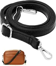 [TPZORJX] Adjustable Shoulder Strap, 1 Piece Black Bag Shoulder Strap Strap, Women's Leather Shoulder Strap, Bag Making, Length Adjustable 70-130 cm