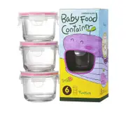 Glasslock Round Baby Food Container 3pc Set 165ml