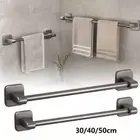 Towel Rail Rack Toilet Holder Self-adhesive Robe Hooks Bath Organizer 30/40/50CM
