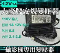 在飛比找Yahoo!奇摩拍賣優惠-小蔡監視器材安規變壓器,輸入100V,輸出DC 12V 1A