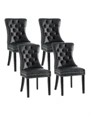[Artiss] Dining Chairs 1 Set of 4 in Black