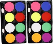 2 Boxes Boys and Girls Makeup Set 8 Colors Oil- Body Painting Kit Stage Face Art Paint Palette Halloween Party Cosplay Kit