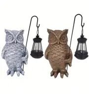 Solar Owl Statue Garden Light Outdoor Waterproof LED Lamp Yard Patio Decor