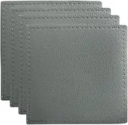 Maxwell & Williams Table Accents Leather Look Cowhide Coaster 10x10cm Set of 4 Grey