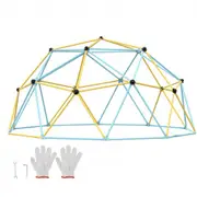 VEVOR Climbing Dome, 12FT Geometric Dome Climber Play Center for Kids 3 to 10 Years Old, Jungle Gym Supports 750LBS and Easy Assembly, with Climbing G