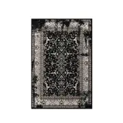 Dynasty Black Machine Knotted Rug