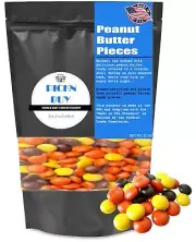 Peanut Butter Crunchy Shell Pieces 2 LB, Creamy Peanut Butter Surr by PICKN BUY
