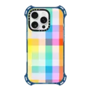 iPhone 16 Pro Bounce Case MagSafe Compatible retro rainbow chequered