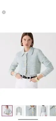NWT J.Crew Textured cropped lady jacket in space-dyed yarn XS