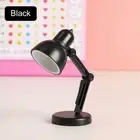 LED Bedside Lamp Folding Portable Table Light with Clip Holiday Gifts (Black)