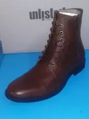 Unlisted Size 9.5 by Kenneth Cole Men's Blind Turn Boot Color Brown Med Dbl Zipr