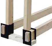 Pleasant Hearth 4 Piece Log Rack Brackets, Black