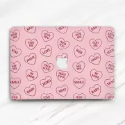 Pink Love Hears Kiss Smile Pattern Hard Case For Macbook Air 13 Pro 16 13 14 15