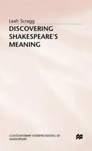 Discovering Shakespeare's Meaning by Leah Scragg (English) Hardcover Book