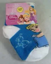 Planet Sox Cinderella kids socks size 4-5.5, shoe size 1-5 New Blue/white NWT