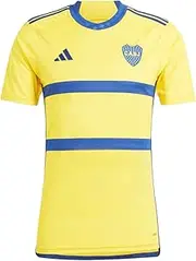 [adidas] Men's Soccer Boca Juniors 23/24 Away Jersey - 100% Recycled Polyester, Xeneize on Back Collar