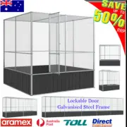 Large Birds Bird Cage Aviary Steel Budgie Pigeon Parrot Pet Mesh Cages Lockable