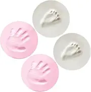 HAMPPLIES 4pcs Newborn Handprint Keepsake Kit Durable Footprint Muds for Lasting Memory Boys and DIY Decoration for Cherishing Childhood Moments