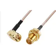 RF pigtail cable RP-SMA female to RP-SMA male right angle RG316 30cm