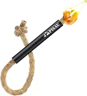 PISAU Fire Starter Survival Tool - Hemp Tinder with Ferro Rod or Flint and Steel Compatibility - Bushcraft and Survival Kit with Aluminum Bellows Tube Sleeve
