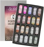 [Jack Richeson] 422939 Hand Rolled Soft Pastels Portrait (20 Piece Set)