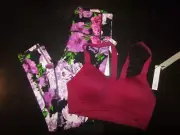 Victoria's Secret Love Cloud Sport Bra Legging Yoga Flow Tight pant set M 6 NEW