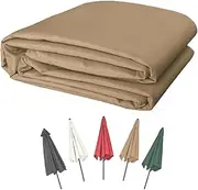 NILZA 6 Ribs Cantilever Umbrella Replacement Canopy 8 Ribs, 9ft 10ft Umbrella Replacement Cover Market Table Sunshade Cover, Umbrella Replacement Top for Garden Lawn Deck (Color : Khaki, Size : 2.7m