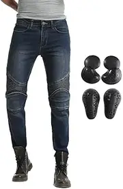 [Takuey] Biker Jeans for Men Motorcycle Riding Pants Reinforce with Aramid Protection Lining
