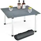 Costway Folding Camping Table Portable Wooden Roll Up Outdoor Picnic BBQ