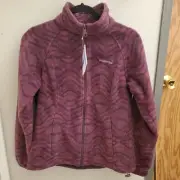 Columbia Jacket Women’s Mediu Purple Cool Intervention Full Zip Fleece Aztec NEW